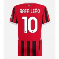 Camisa de Futebol AC Milan Rafael Leao #10 Equipamento Principal Mulheres 2024-25 Manga Curta